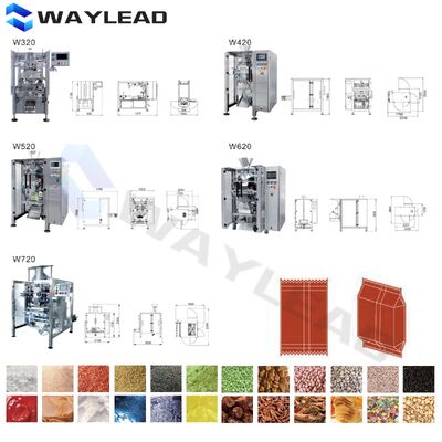 Vertical Form Fill Seal Machine Διαλύματα συσκευασίας για υγρές σκόνες κόκκων επεξεργασίας τροφίμων